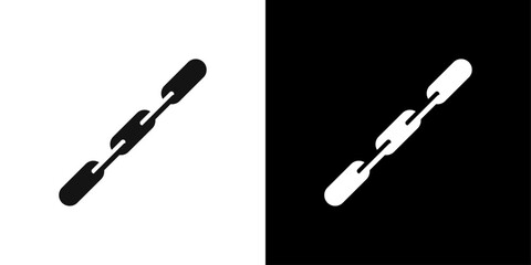 chain icon Flat fill set collection