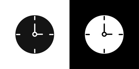 Clock icon Flat fill set collection