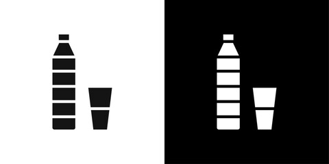 drink icon Flat fill set collection