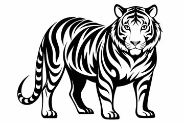 Tiger silhouette vector illustration