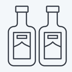 Icon Soju. related to Korea symbol. line style. simple illustration