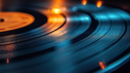 Close-up of a Vinyl Record