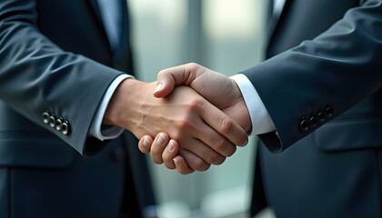 Business partnership concept. Businessman handshake for teamwork of business merger and acquisition, successful negotiate,hand shake,two businessman shake hand with partner to celebration partnership 