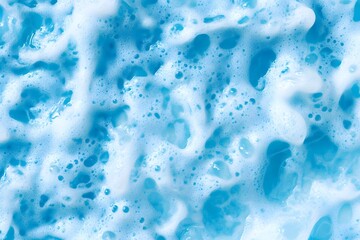 Abstrakte bunte und blaue Schaumblasen auf Wasseroberfl&auml;che