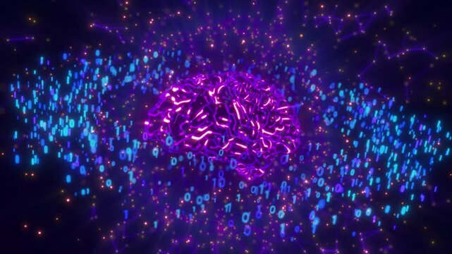 looped 3d animation. quantum radiance of consciousness in virtual reality