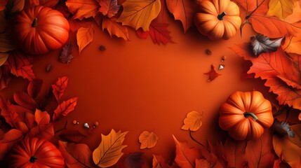 thanksgiving banner halloween decoration background generative ai