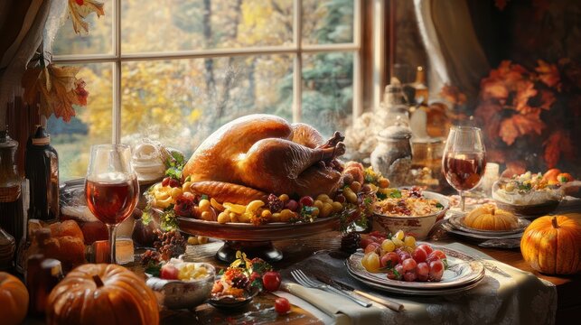 thanksgiving essen mit Truthahn