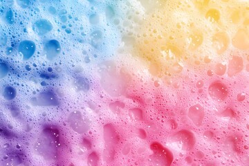 Obraz premium Abstrakte bunte und blaue Schaumblasen auf Wasseroberfläche