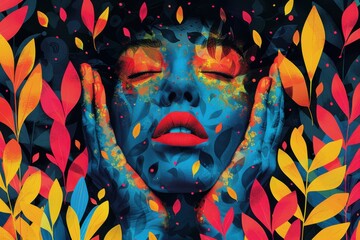 abstract background in colors and patterns for World Deaf Day 