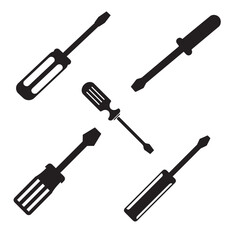 Screwdriver icon set