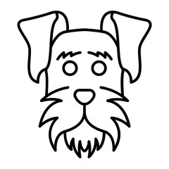 Miniature Schnauzer dog face