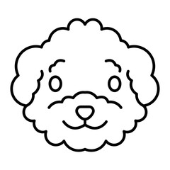 Poodle dog face