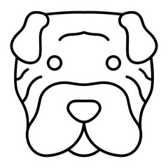 Shar Pei dog face