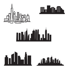 City Skyline icon set