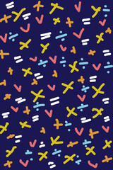 Math abstract background symbols colored