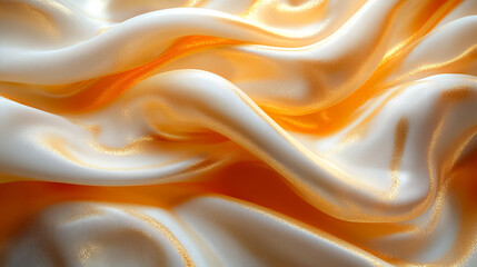 Obraz premium A piece of fabric with a wave pattern and a yellow hue