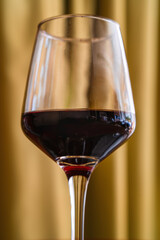 Close-Up of Red Wine in Glass