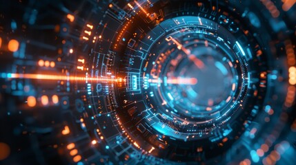 Obraz premium Abstract circle tech or science background