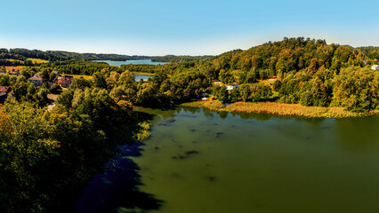 Kaszuby. Szwajcaria Kaszubska. Widok z lotu ptaka na Ręboszewo. © Janusz Lipiński