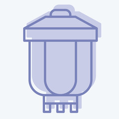 Icon Lantern. related to Korea symbol. two tone style. simple illustration