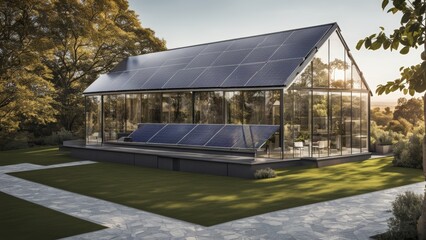 solar panels on the roof