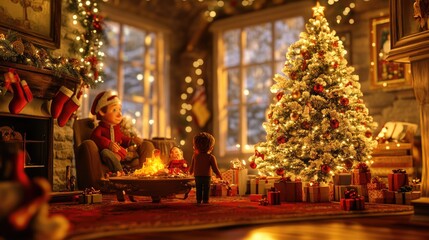 Christmas Eve in a Cozy Cottage