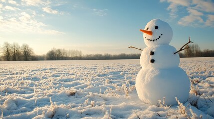 Obraz premium Snowman in a Winter Wonderland