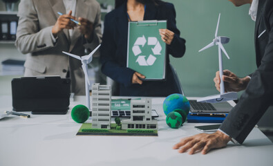 Carbon offset price report CO2 emission. Future growth Net zero waste in ESG ethical SME office...