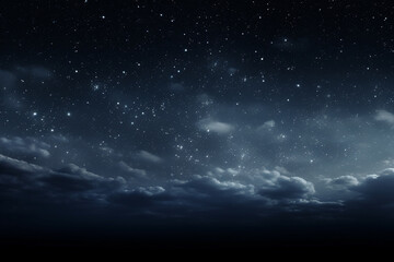 Fototapeta premium Starry Night Sky with Clouds