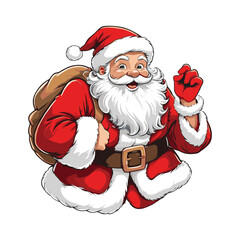 Jolly Santa Claus with a Merry Expression