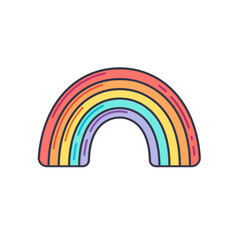 Rainbow icon on transparent background