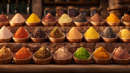 Fototapeta premium Spices for sale in the market. 