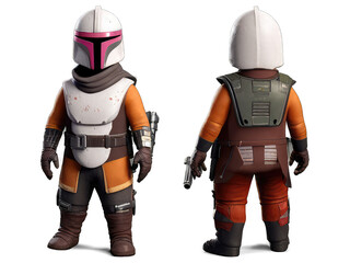 robot cyborg soldier  isolated on transparency background PNG