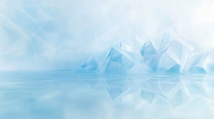 A blue background with ice cubes in the foreground