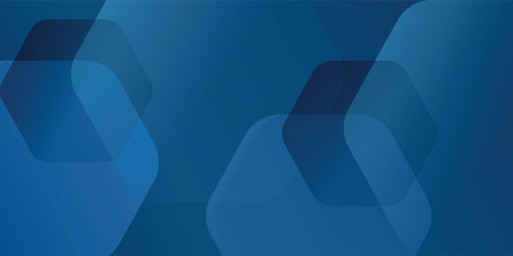 Abstract dark blue background with glowing geometric lines. Modern shiny blue hexagon lines pattern. Technology futuristic concept. Suit for poster, banner, brochure, cover, flyer. Vector illustration