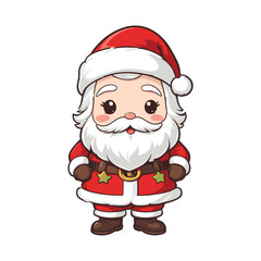 Cute Santa Claus Character in Festive Outfit