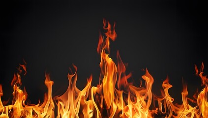 blazing inferno flame with dark background