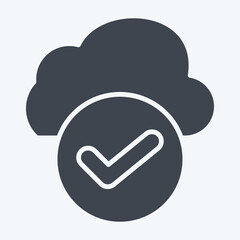 Icon Cloud Access. related to Network symbol. glyph style. simple illustration