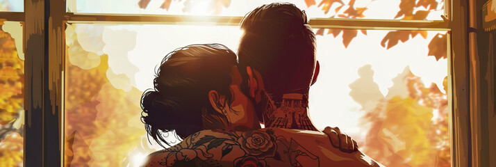 Tattooed Tribute: An individual with a tattoo dedicated to a loved one, highlighting the sentimental value and emotional significance behind their body art.