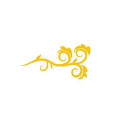 gold flower swirl illustration