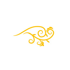 gold flower swirl illustration