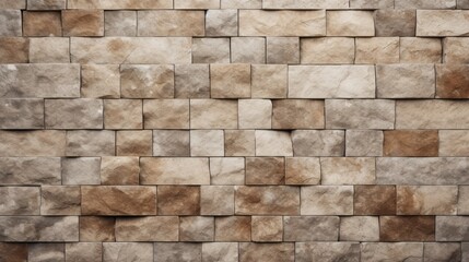 Fototapeta premium Decorative old stone wall texture close up. Neural network ai generated art