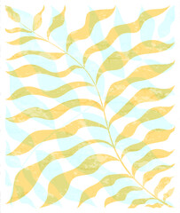 1508_Abstract vector illustration of colorful leaves with overlay effect end texture on white background