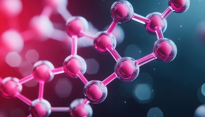 Aspirin molecule in a futuristic digital style