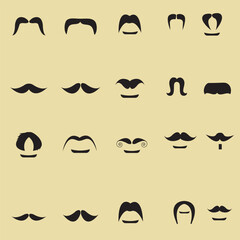 Man face icon bundle, set