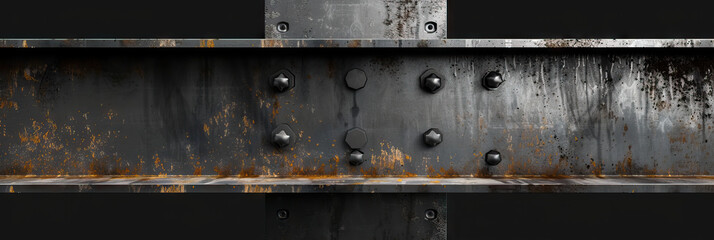 Industrial Steel Beams: A raw, gritty background featuring steel beams in black and silver, ideal for a modern, industrial setting.