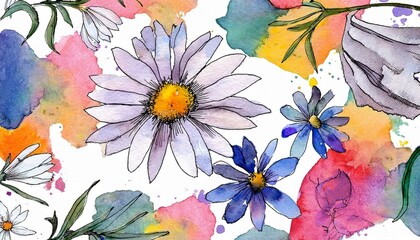 spring flowers frame