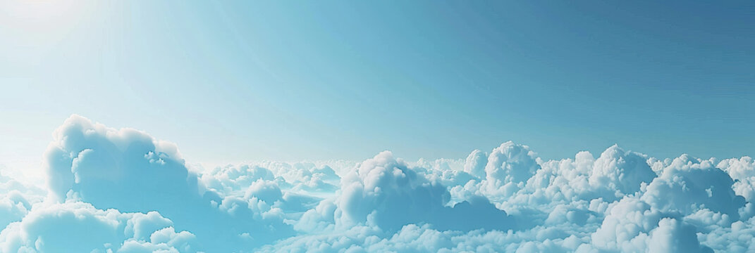 Serene Sky: A soft, pale blue background adorned with gentle clouds, perfect for promoting stress relief and wellbeing.