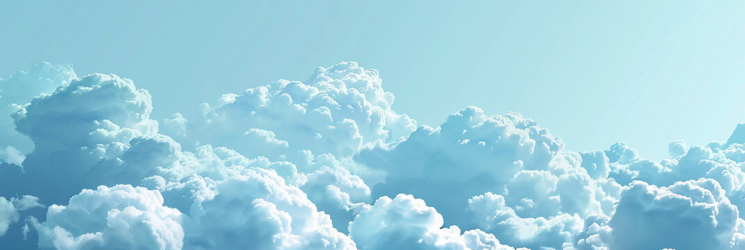 Serene Sky: A soft, pale blue background adorned with gentle clouds, perfect for promoting stress relief and wellbeing.