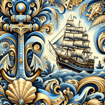 Tole Painting with a Nautical Theme